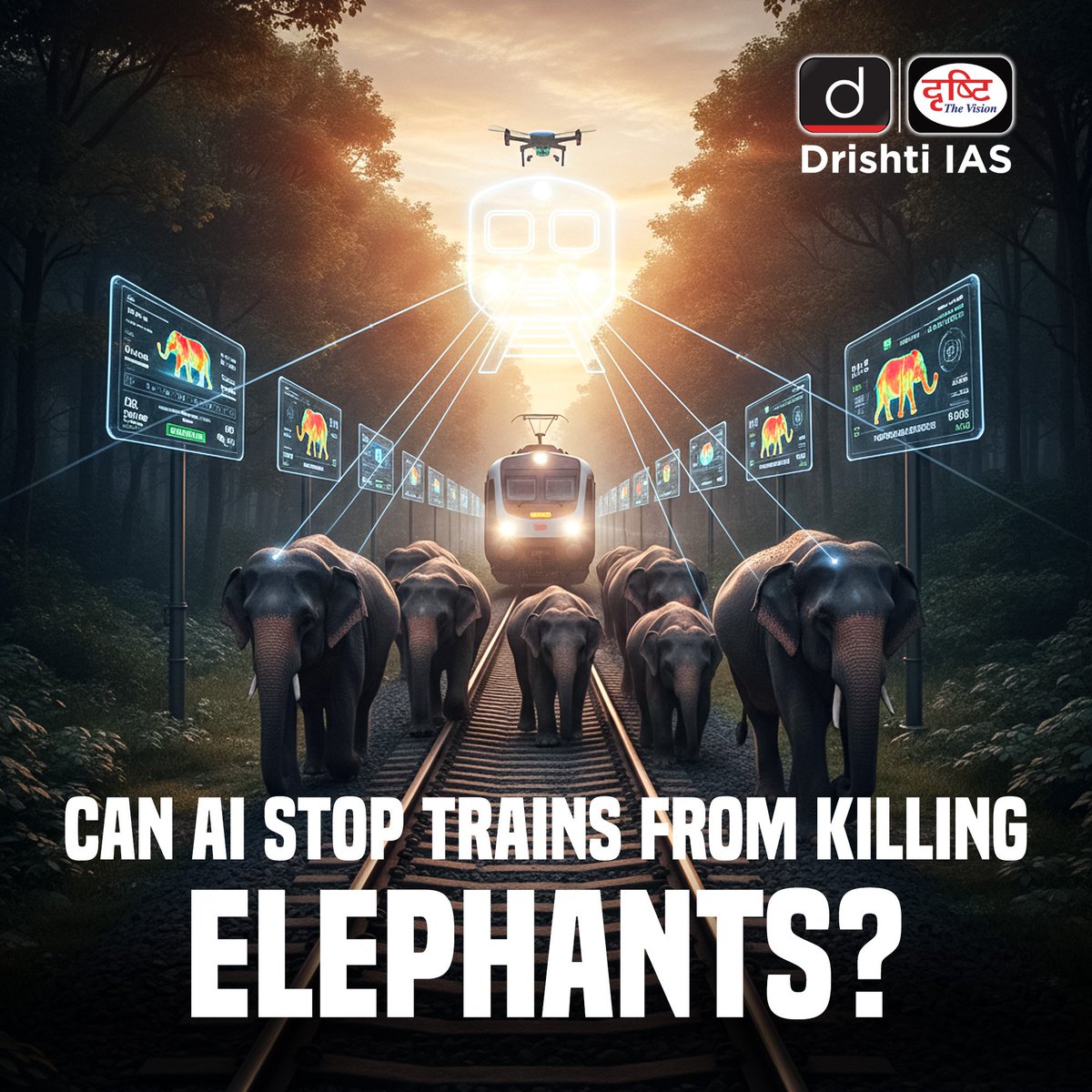 drishtiiaseng's tweet image. From tragic collisions to smart prevention, AI is now stepping in to protect wildlife along railway tracks. Indian Railways’ AI-powered Intrusion Detection System is proving that development and conservation don’t have to move on separate tracks.  

#ElephantSafety #AIForGood