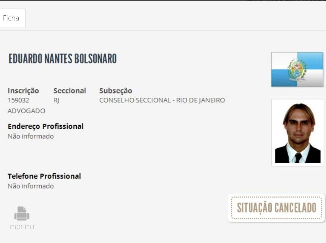 _narocaa's tweet photo. @BolsonaroSP @realDonaldTrump @JMilei @latinowallst @oabrj pode se apresentar como advogado? https://t.co/XCXotz8cvX