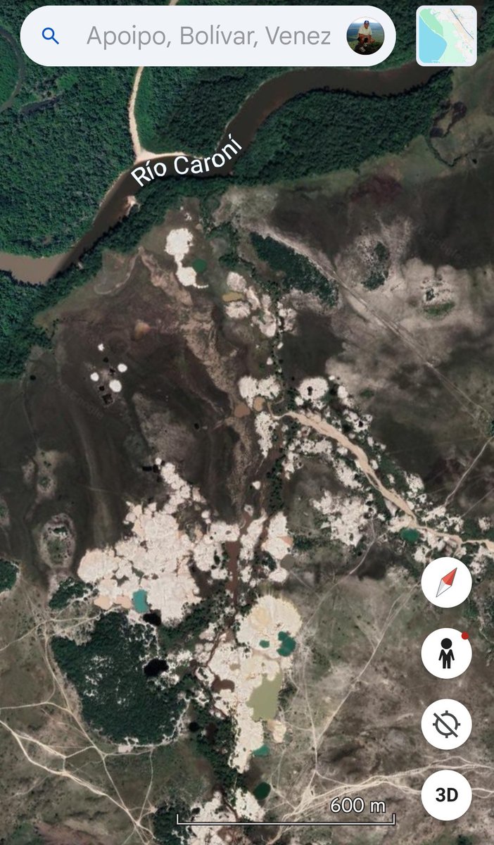 #Atencion #Venezuela 

La huella minera en el sector indígena 6 #GranSabana no se ha limitado a la afectación del río Caroní, también sus riberas y bosques a lo largo d los años

El silencio d las autoridades indígenas, políticas y militares han sido claves para la devastación !
