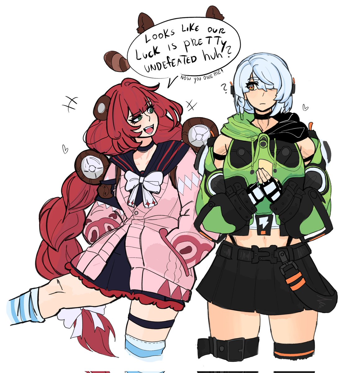 "...Then I had Yuzuha help me pick a lottery number. And sure enough, I won."
.
.
.
i ADOREEEEEED the idea of anby and yuzuha being friends, it just made so much sense to me, i love these girls