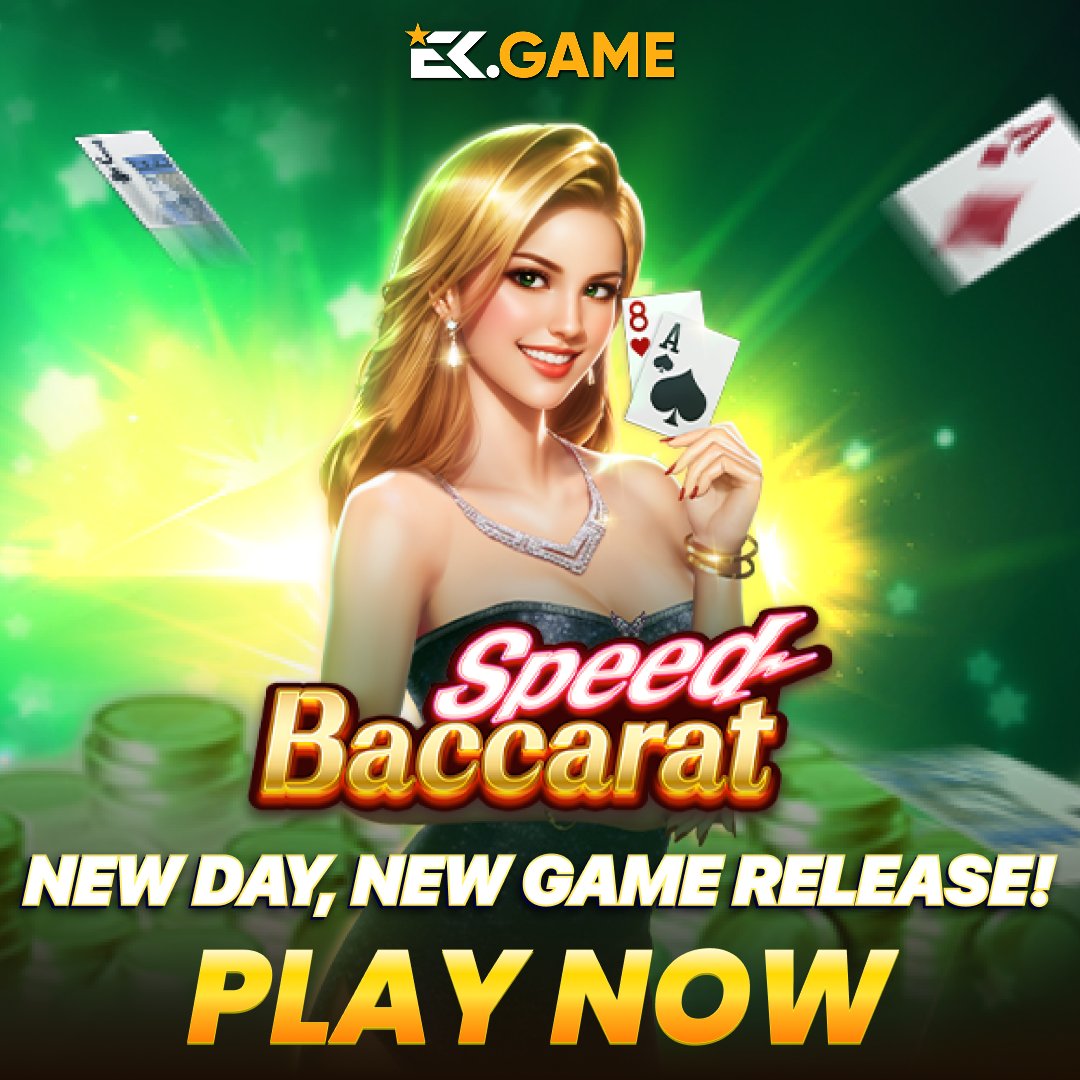 ekgameofficial's tweet image. 🎴 Play Speed Baccarat &amp;amp; Make Your
Day with Big Winning! 💰
Bet on Player, Banker, or Tie and watch fast cards
decide the winner — the hand closest to 9 wins.
Quick rounds, simple rules, non-stop excitement 🔥

👉 Start playing Speed Baccarat now and win big!
#SpeedBaccarat
