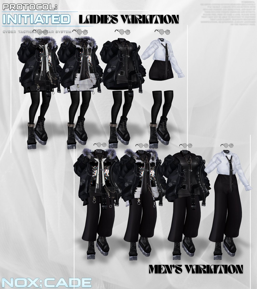 tum_ekiri's tweet image. ✨ 1,000スキ！突破記念CP！
📢≪新衣装 NOX;CADE 突破記念！≫
🔁RP＆フォロー キャンペーン！

1⃣ X、BOOTH をフォロー
2⃣ 当ポストをRP ⇒ 当衣装(1)をプレゼント！
BOOTHスキ！数+50ごとに当選+1！
📌 3月25日まで！

💥通常CPも実施中！
👉詳細は、BOOTHを✅チェック💜