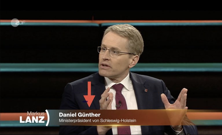 Haben sich Lanz und das ZDF schon von diese Einblendung distanziert?