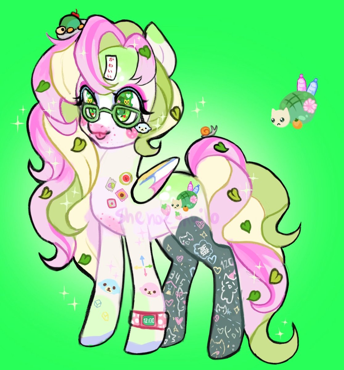 shenok_myilo's tweet image. Adopt from the batch I will be making pretty soon ! If you would like to preclaim her you can for 10€ , feel free to comment or dm :🍀🍧🌸💚 #adopt #adaptable #mlp #pony #colorful #cute