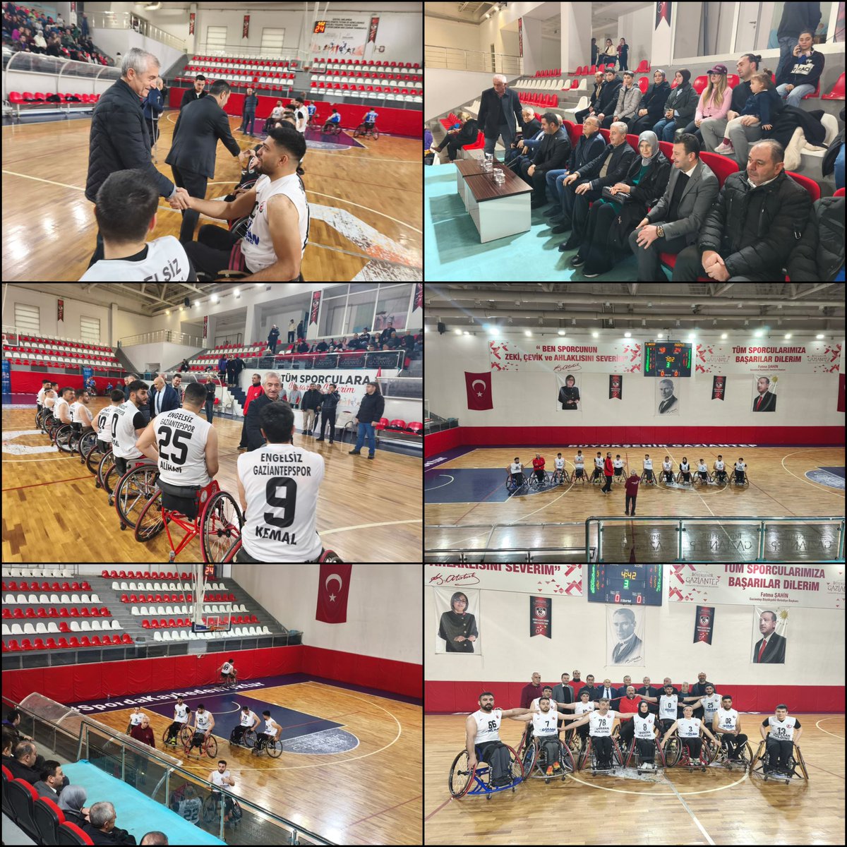 mtahmazoglu's tweet photo. Valimiz Sn. @kemalcebervali ve Milletvekilimiz @BBozgeyik_27 ile tribünlerdeyiz.

Tekerlekli Sandalye Basketbol Ligi’nde Akdeniz Belediye Spor Kulübü ile karşılaşan Engelsiz Gaziantep Spor Kulübümüze başarılar diliyorum.

@Numannafizsahin 

📍Talat Özkarslı Spor Salonu

#Şahinbey #Gaziantep