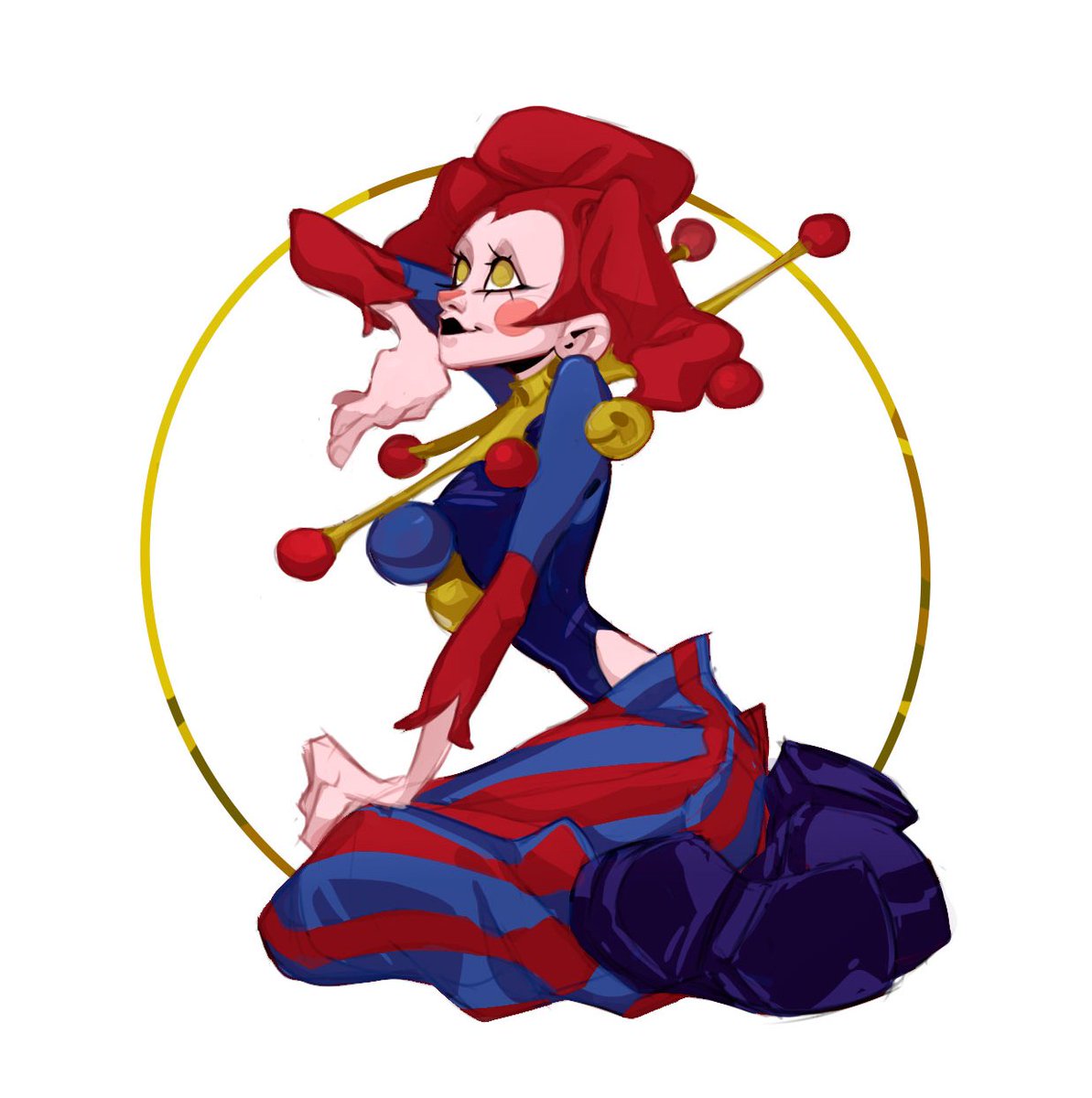 Gzuuuzhaaa's tweet photo. I was glad to participate in DTIYS for @cutiicosmo 🪅💫 #bonkztheclown 💫
#dtiyschallenge #dtiys #sketch #characterdesign https://t.co/eZ9VBSdIX8