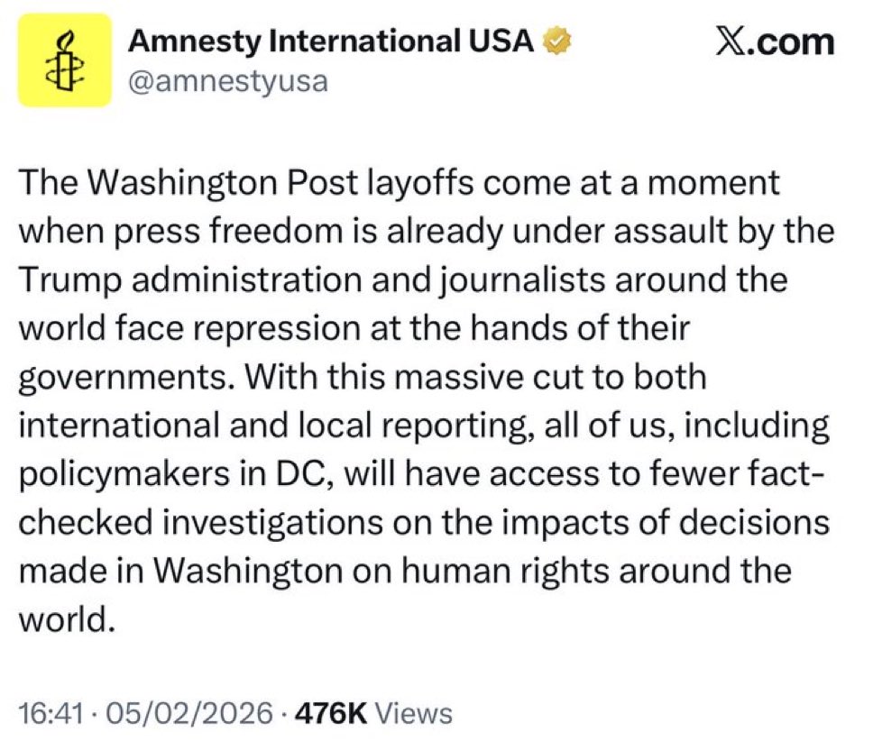 Amnesty was faster to condemn some layoffs at a US newspaper than even mention the slaughter in Iran 

A pathetic shadow of what it once was