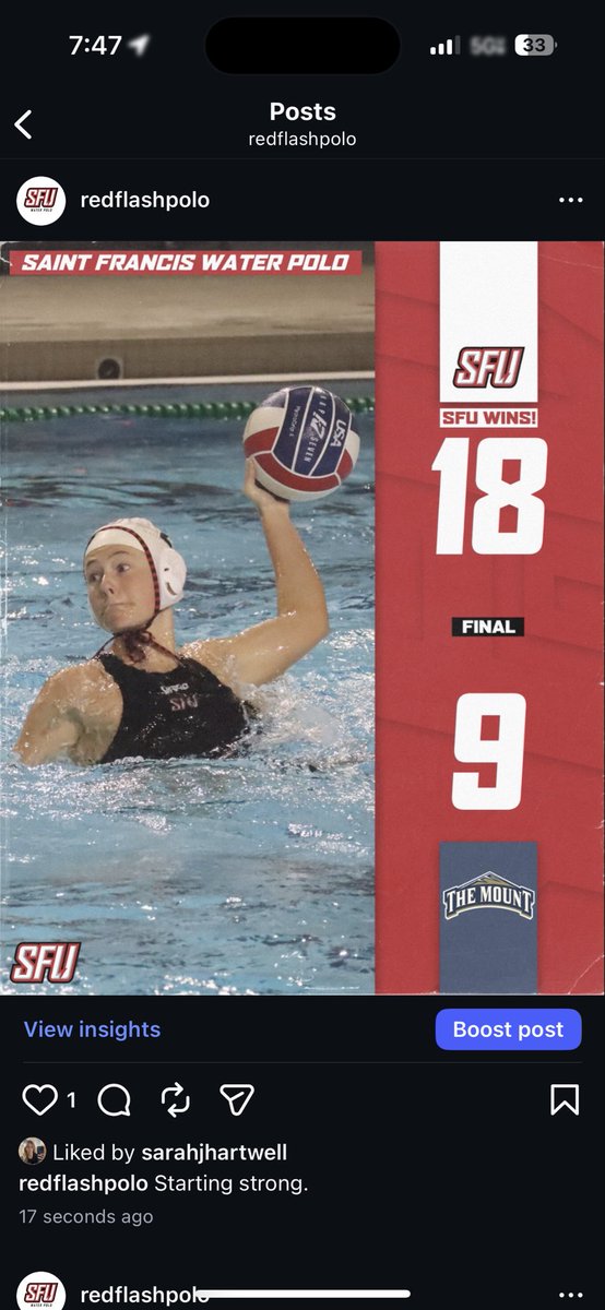 Saint Francis Water Polo tweet media