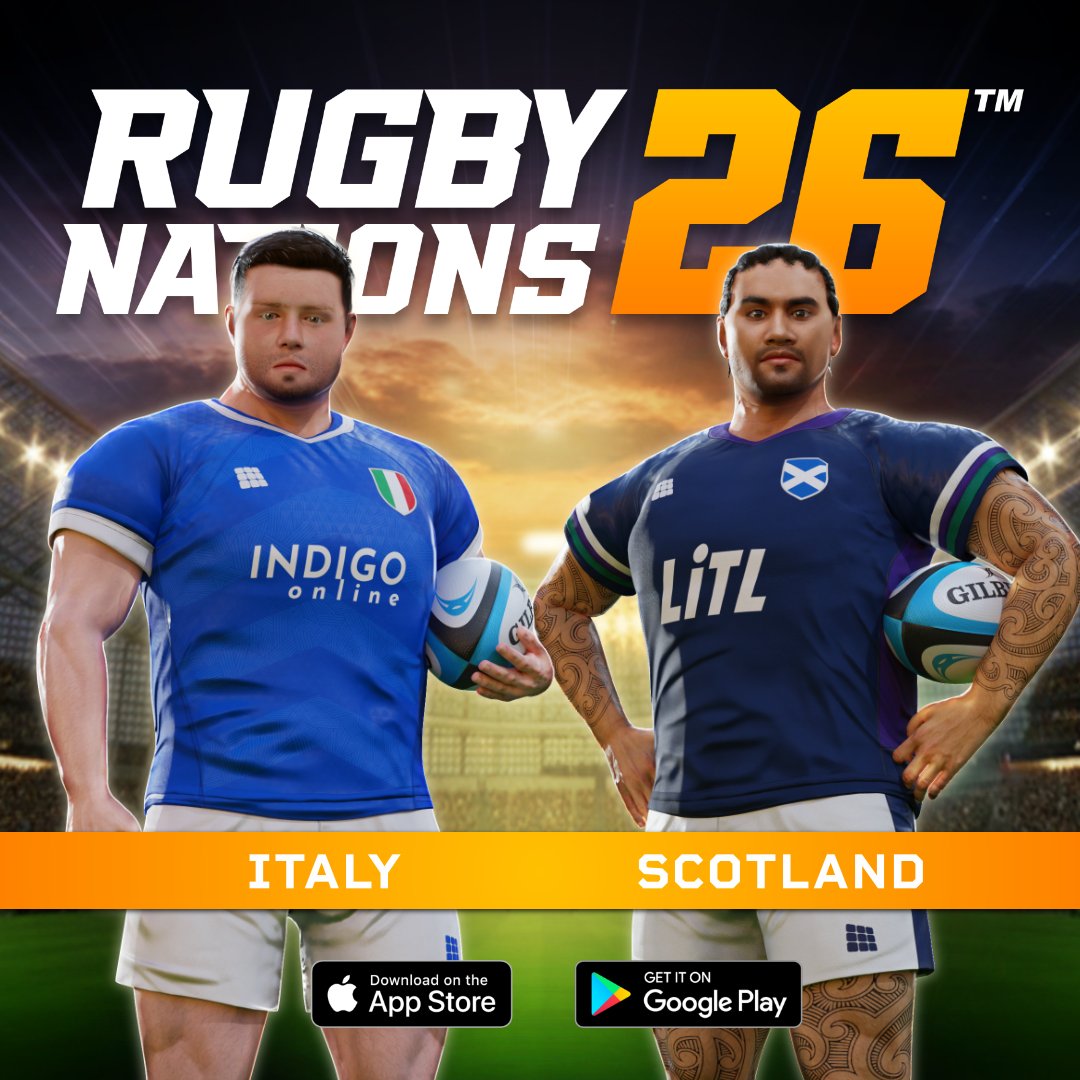 Two proud rugby nations collide - Italy vs Scotland.
Heart, grit, and determination from first whistle to last.
🔥 Play the clash in Rugby Nations 26.
#RugbyNations26 #Rugby #Matchday #InternationalRugby