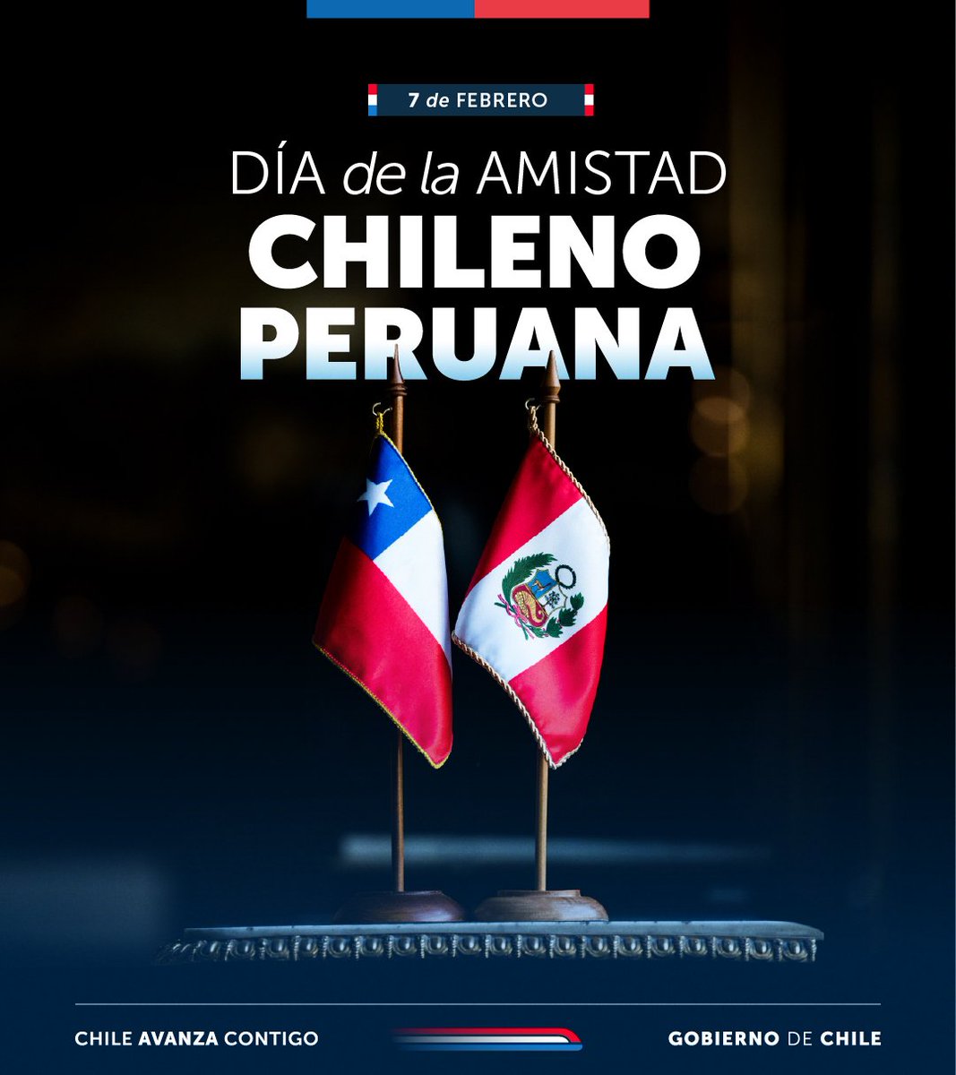 🇨🇱🤝🇵🇪 ¡Más de 200 años de amistad!

Hoy conmemoramos el Día de la Amistad Chileno-Peruana, que celebra la histórica relación entre ambos países, marcada por el intercambio, la cooperación y la integración de nuestros pueblos.