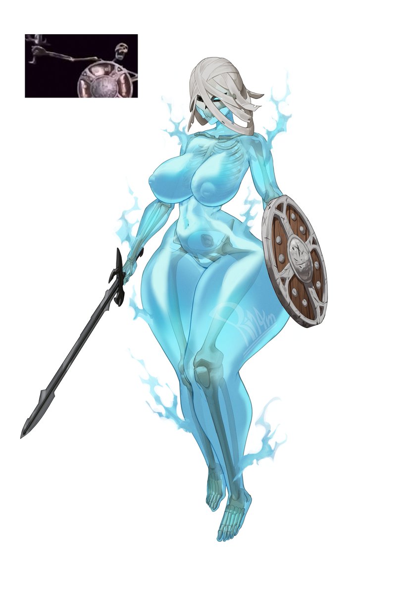 RAHHHHHHHH I drew an extra-thicc skeleton.