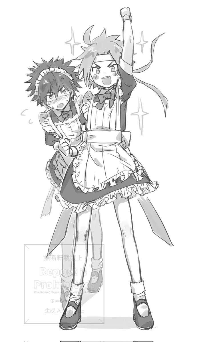 WO__tea's tweet photo. メイド服の削上 https://t.co/1vl1EH5hHD