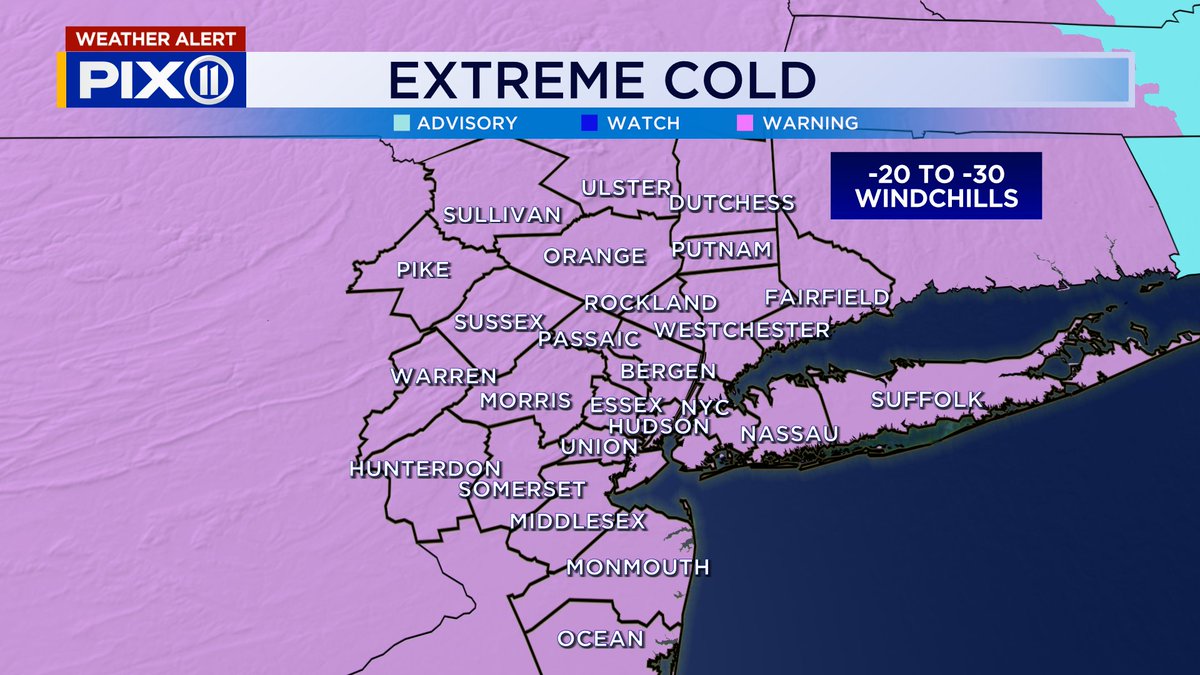 IT'S HERE!! EXTREME COLD WARNING STARTS TODAY!
This is going to hurt!
On the <a href="/PIX11News/">PIX11 News</a> NOW - 9:30am