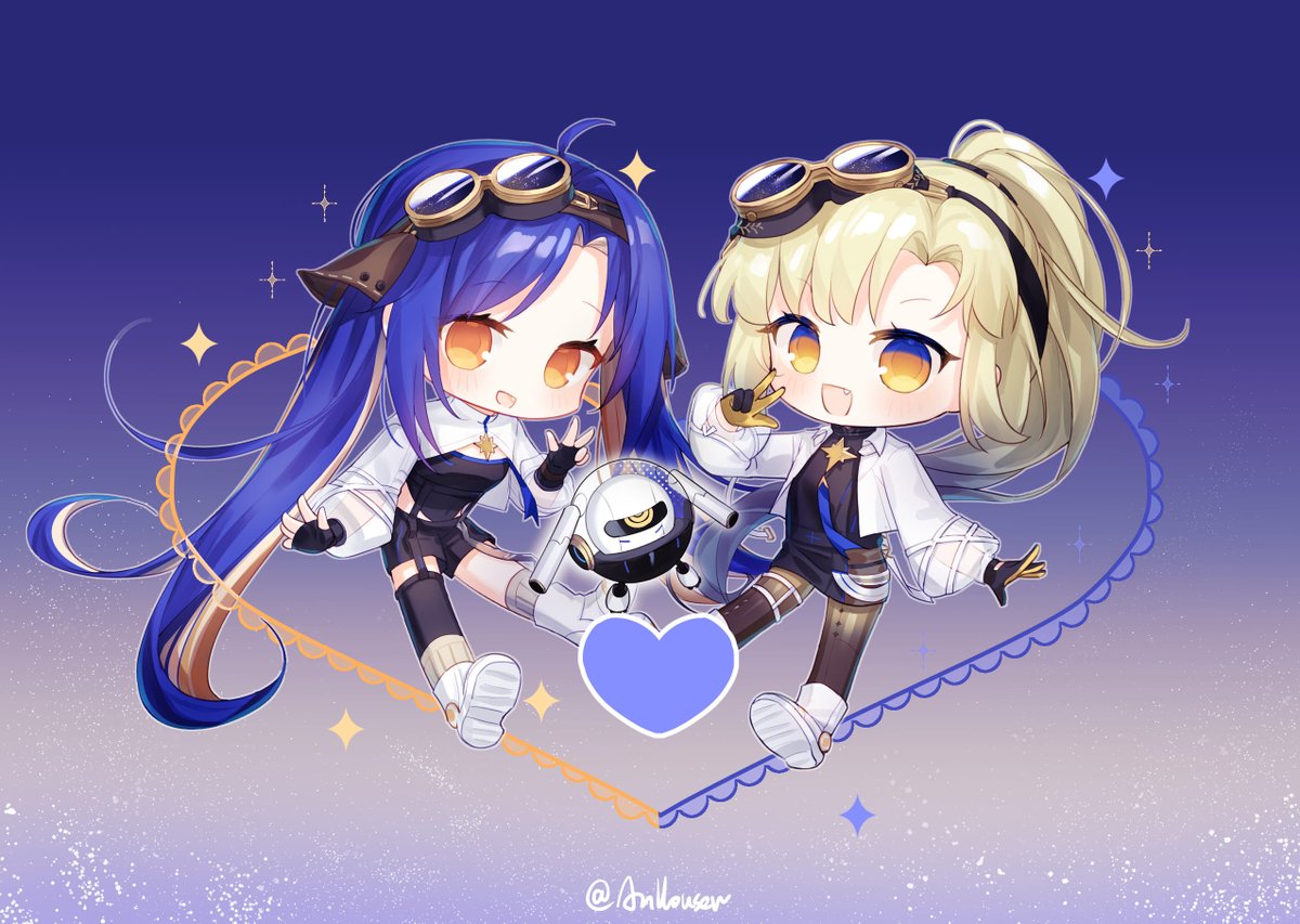 ❤️&amp;🤍 💙&amp;💛  #arcaea #arcaea_art