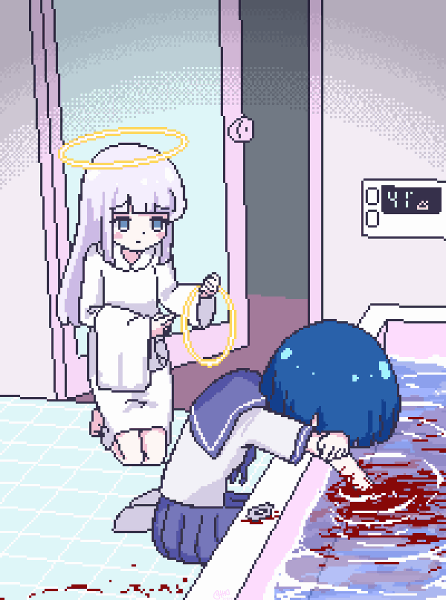 chibikki__'s tweet image. 「どうして人間は自らを傷つけるのか？」
“Why do human hurt themselves?”