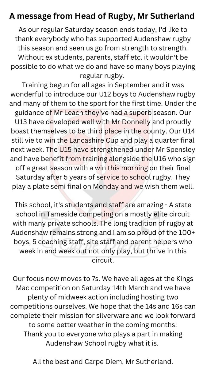 Audenshaw School tweet media