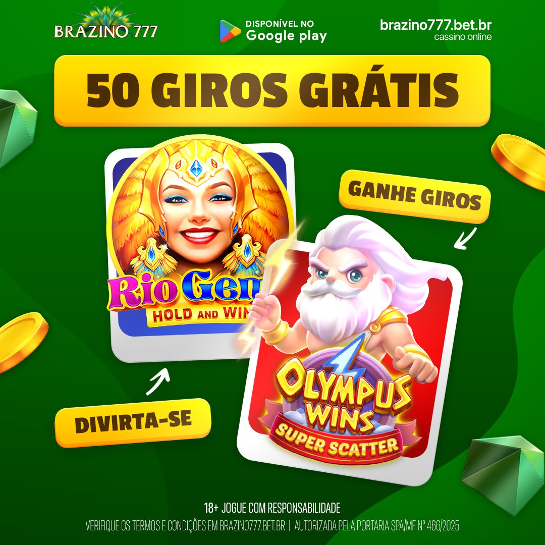brazino777's tweet image. ⚡ RIO BRILHA, ZEUS OBSERVA💎
👉brazino777.cx/r6nlm1b👈
Jogue R$50 no Rio Gems
e Zeus responde com 50 giros no Olympus Wins ⚡
Se caiu raio, aceita.
#LuckyDay #Slots

Conta verificada? Aproveite até 400 giros grátis nos favoritos do Brazino777
É o Brazino, o jogo da galera!