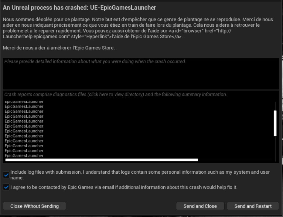 Pourquoi j'ai ça qui s'affiche en boucle quand j'essaie de lancer Fortnite ou Epic Games ??