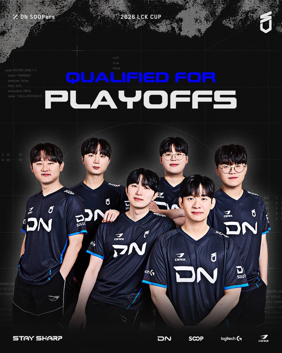 DN SOOPers LoL 팀 선수들이 LCK CUP PLAYOFFS에 진출했습니다!

많은 응원 부탁드립니다💙

#STAYSHARP #DNS #DNSWIN