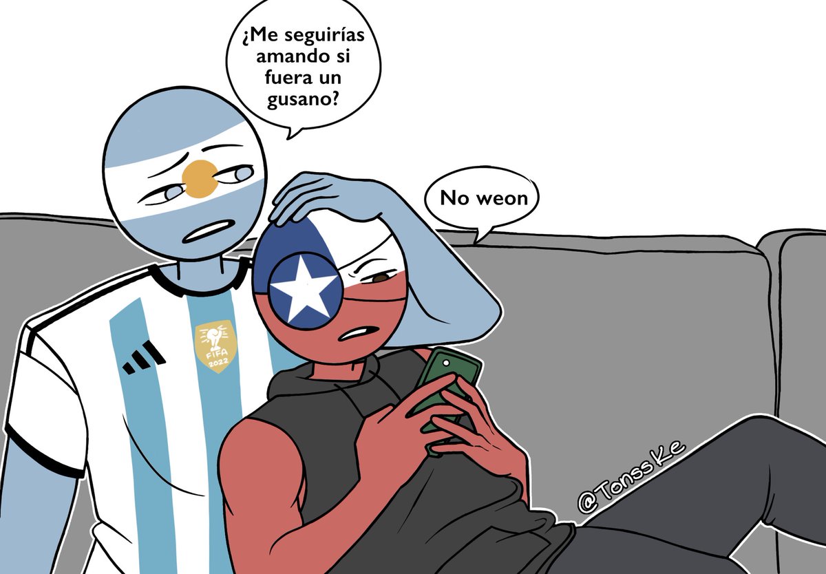 TonssKe's tweet photo. 1/2 Español. Traducido por @Mar_Fantini #countryhumans #countryhumansargentina #countryhumanschile #ChiArg https://t.co/N8S4YmDhgj