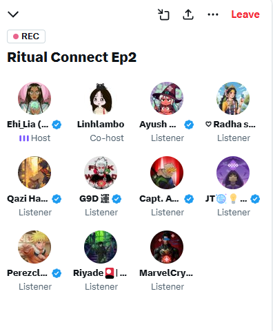 RITUAL CONNECT EPISODE 2 IS HAPPENING RIGHT NOW!

🎤 Host: <a href="/ehi_lia/">Ehi_Lia (❖,❖)</a>
🎧 Co-hosts: <a href="/linhlambo/">Linhlambo</a>  &amp;  <a href="/AbrahamJT9/">JT🪩💡(❖,❖)</a> 

This is where the community meets the future of AI on-chain.

Don’t sit out, join in right now..Gritual