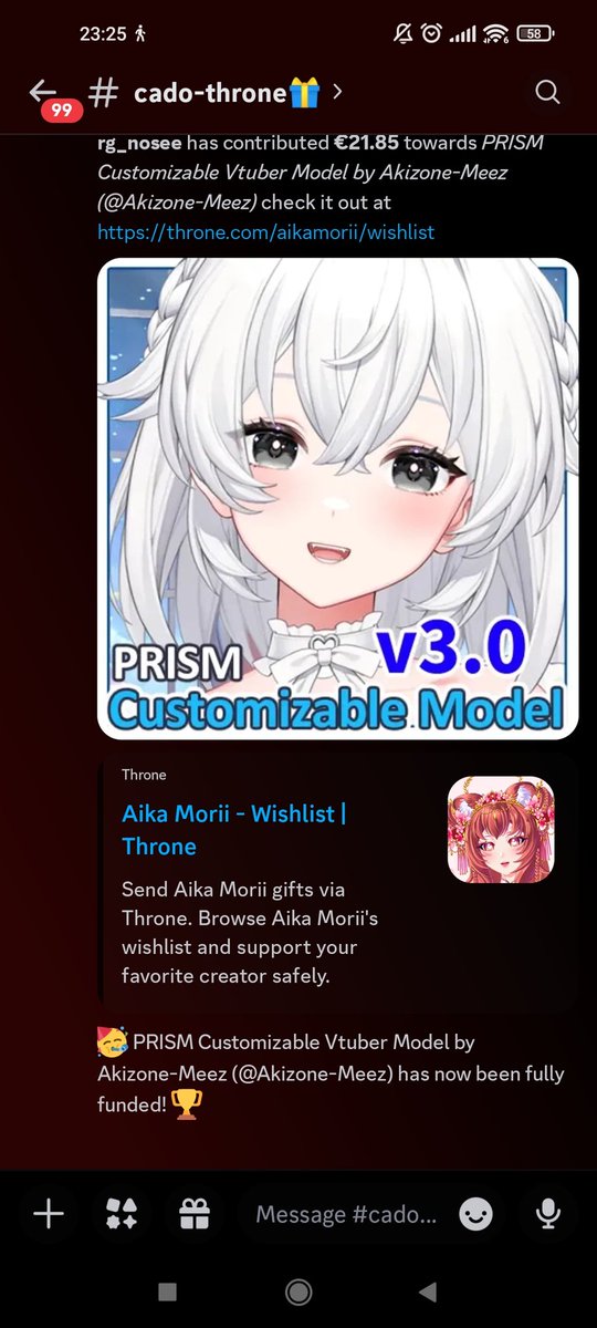 J'arrive dans la famille de Akizone mama aaaah j'ai trop hâte de cook le custom, merci au temple encore 😭❤️