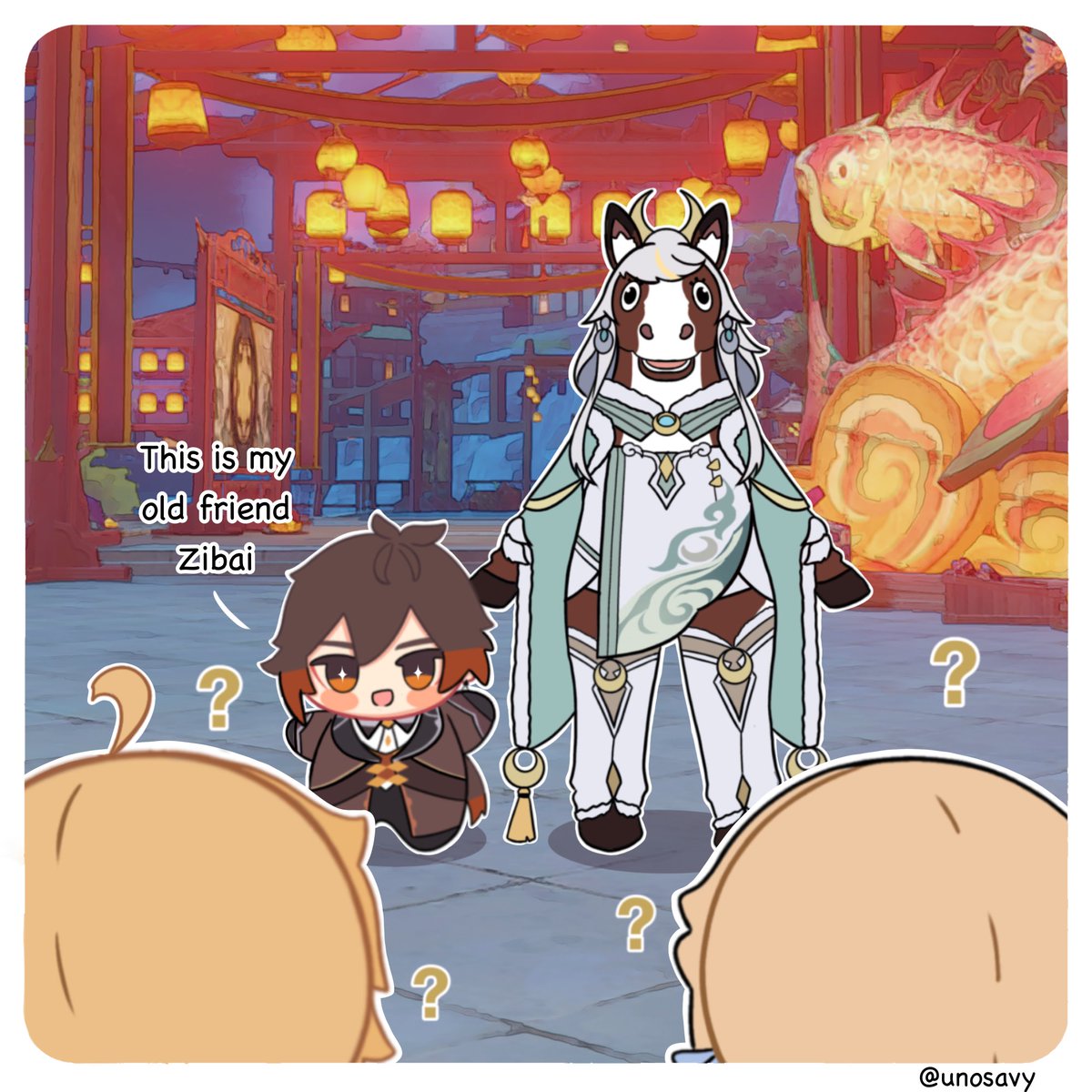 🐴
#GenshinMoonInvitation  #LunaIVFanart #zhongli #Zibai