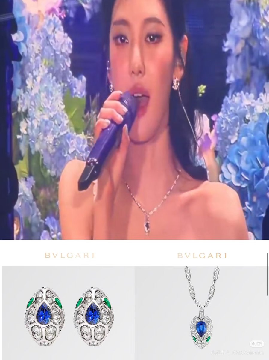 zzkkyy183811's tweet image. Ningning is basically a walking Bvlgari billboard today.