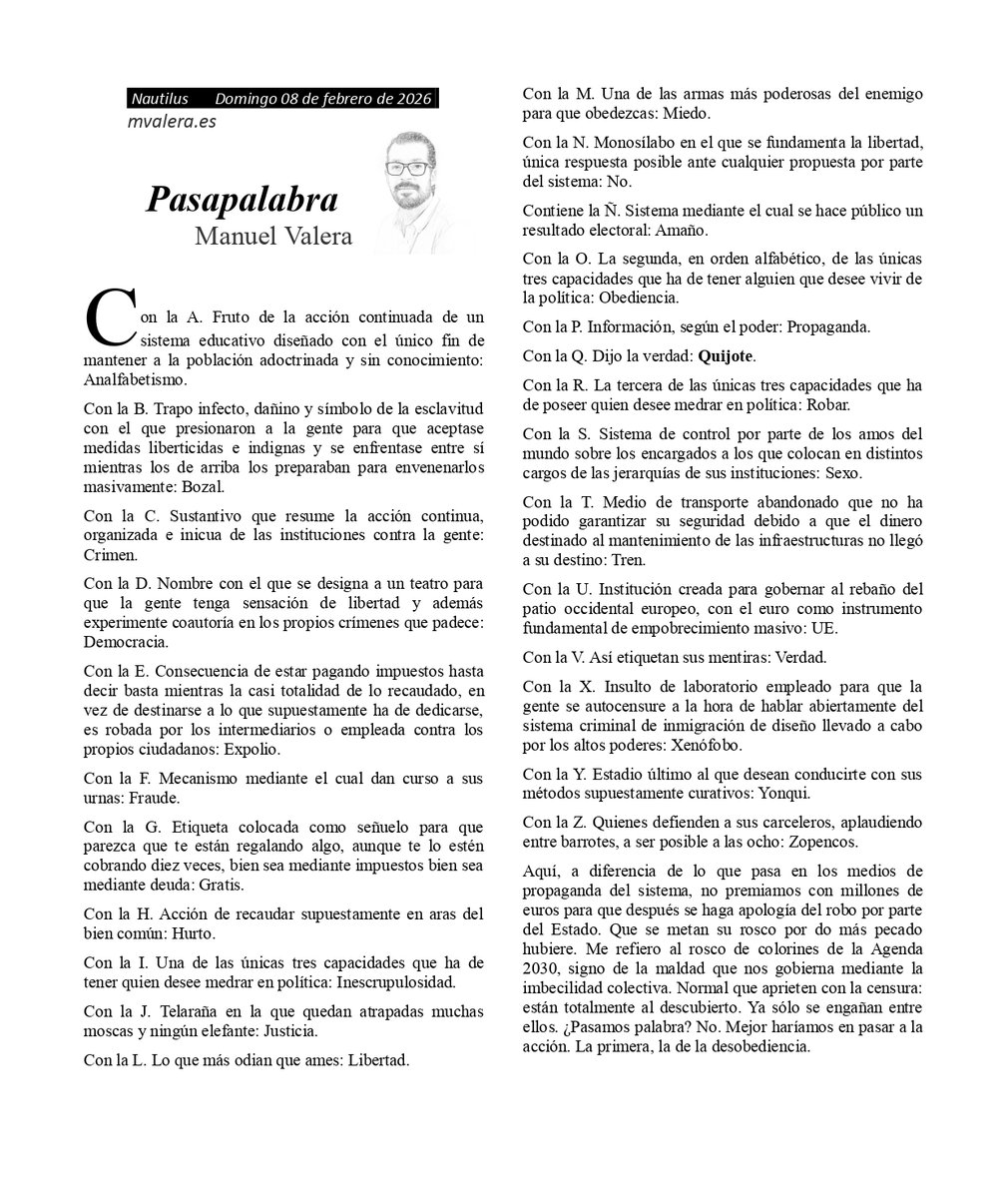 ¿Jugamos a Pasapalabra? ¡Anímate, antes de que prohíban hablar!