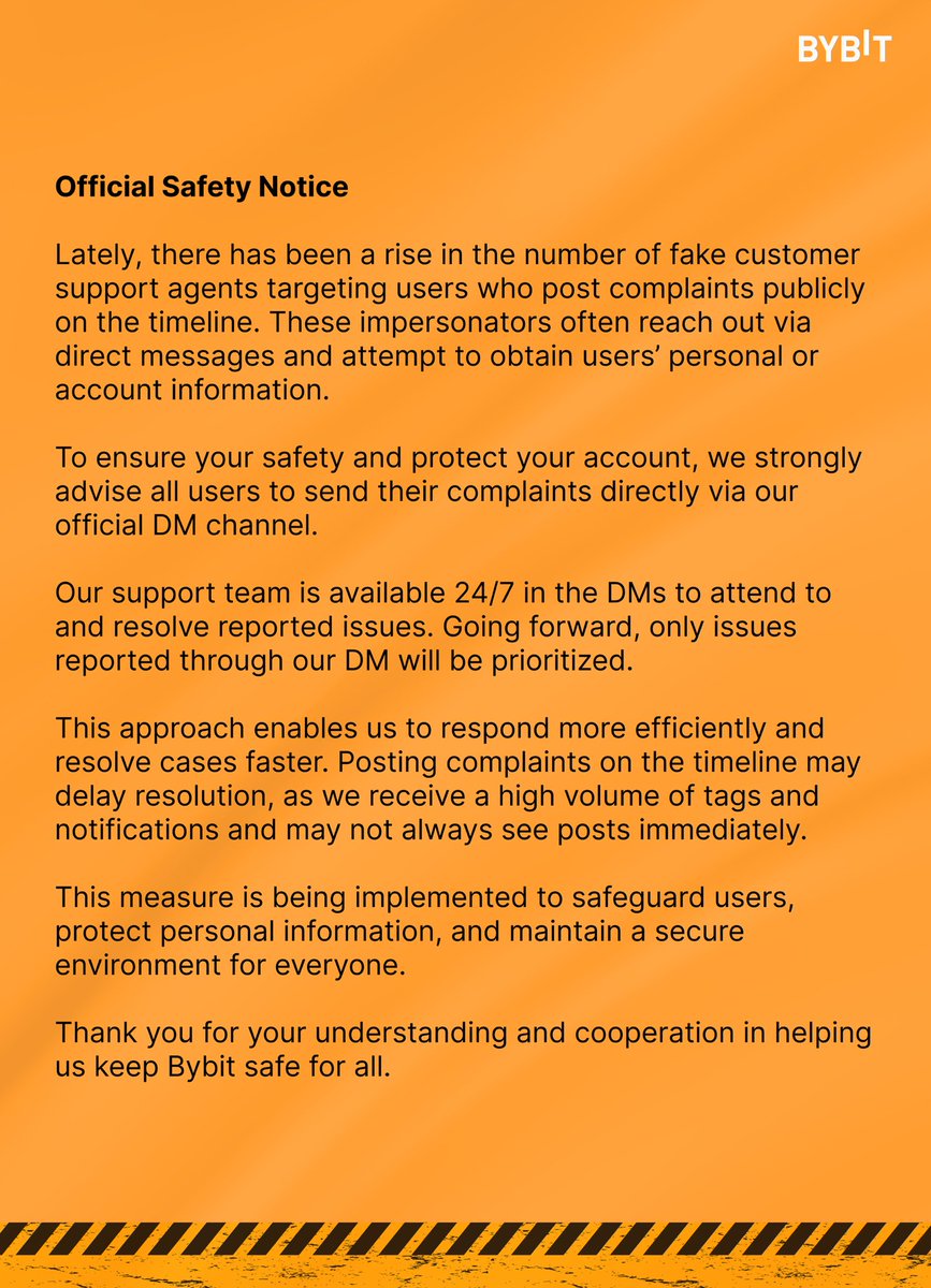 BybitAfrica's tweet image. 🥳 Official Safety Notice
