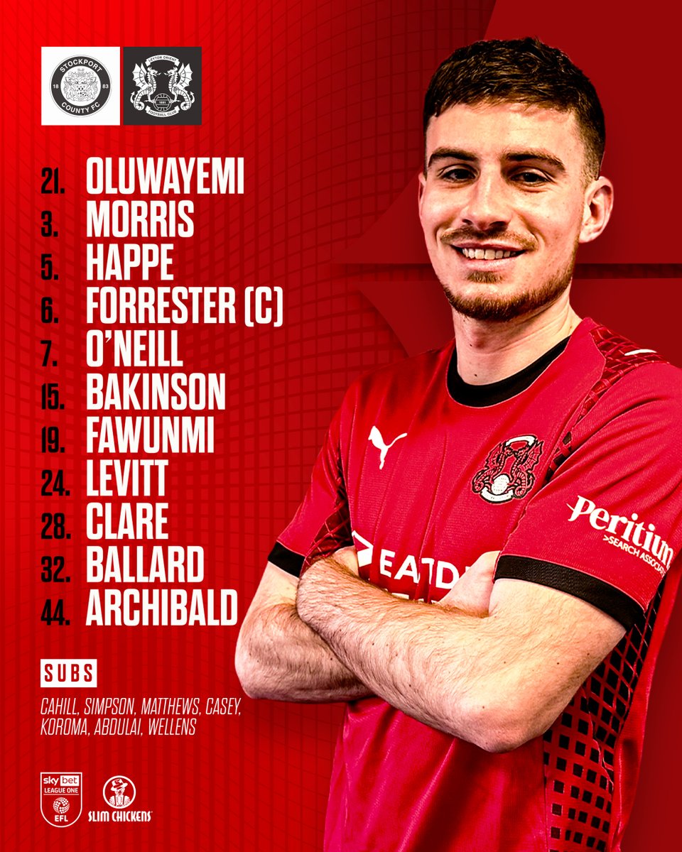 THE ORIENT 👊

📝 How we'll line-up for today's fixture at Stockport County 👇

#LOFC #OneOrient