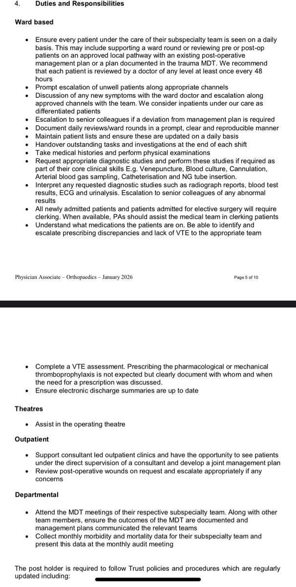 medicalmodelbri's tweet image. Can someone at @GSTTnhs explain how this job ad  for a physician ‘ associate’ in T&amp;amp;O aligns with the @lengreview recommendations and @RCPhysicians  @BritOrthopaedic scope of practice for PAs ? 

@BritOrthopaedic were you aware of this advert? Will you be contacting @GSTTnhs ?
