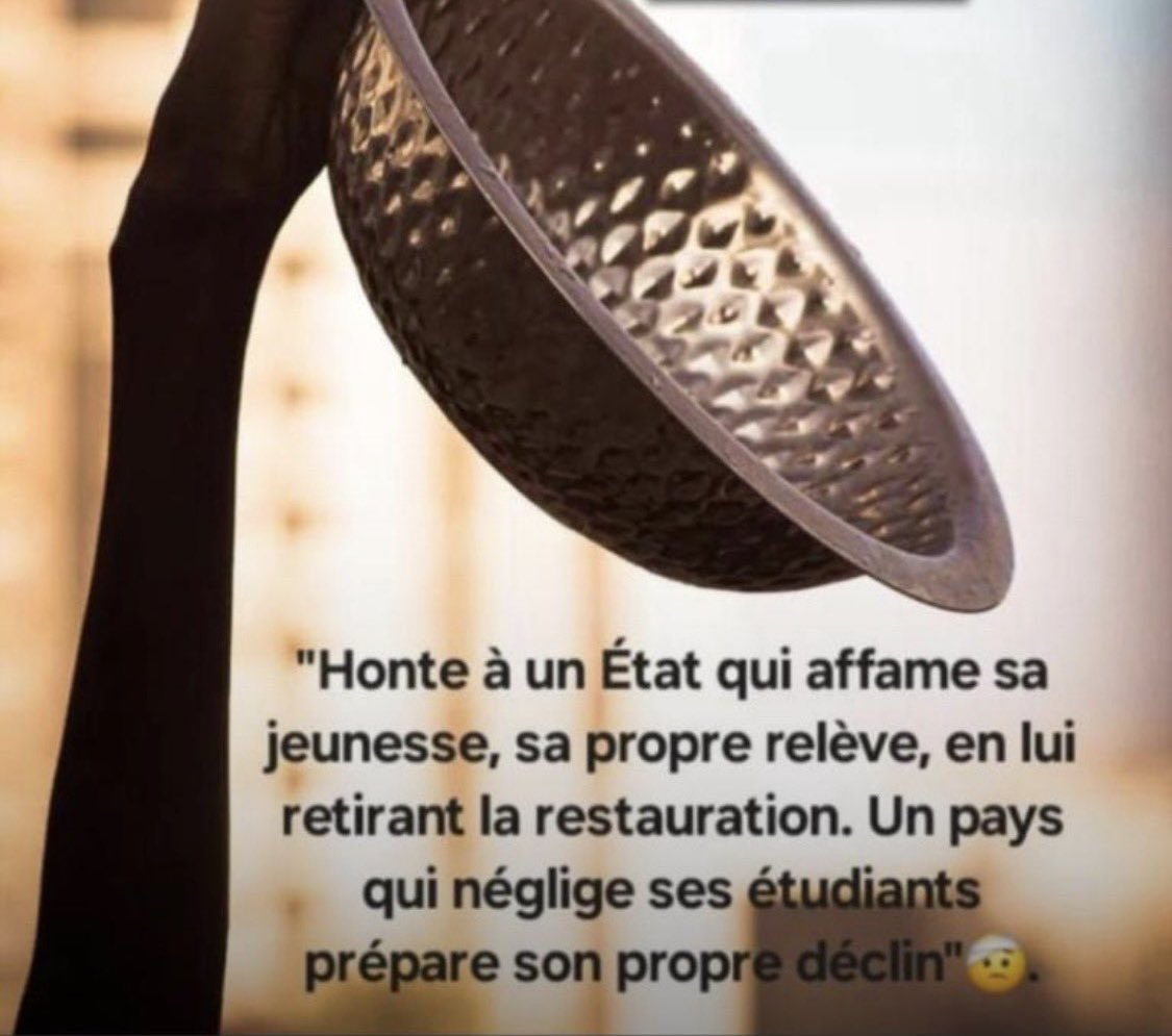 SeeX_KaBa's tweet photo. NON, NON ET NON À LA FERMETURE DES RESTAURANTS UNIVERSITAIRES 🥺 Nous en avons besoin pour étudier dans de bonnes conditions…
#free_UCAD #free_UGB #free_UADB #free_UIDT #Free_UADZ https://t.co/2PiEKmv0pp