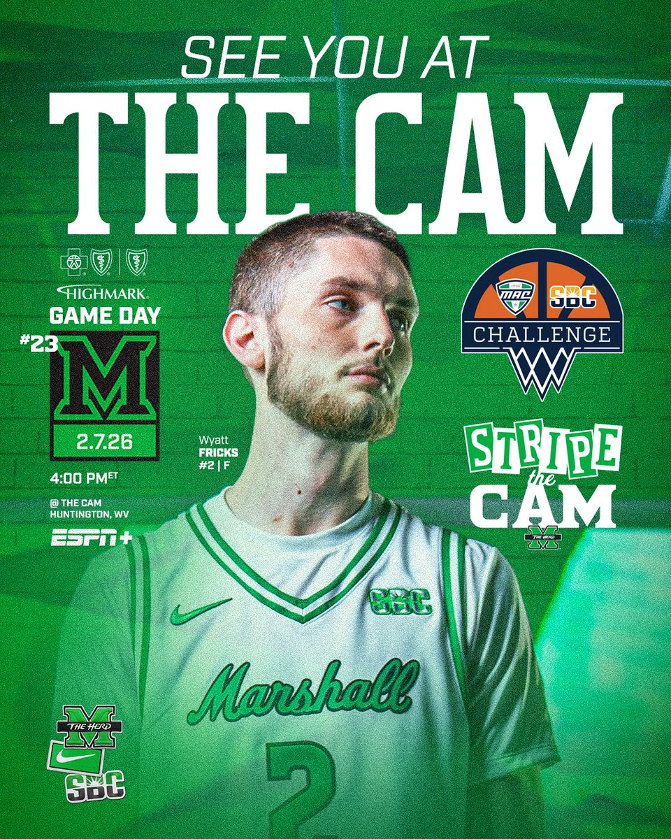 Herd_MBB's tweet photo. Best Day of the Week 🍿

SBC vs MAC Challenge 
🆚: #23 Miami OH
⌚️: 4PM
🟢: Stripe the Cam 🟢⚪️ https://t.co/9xlPfRvveY