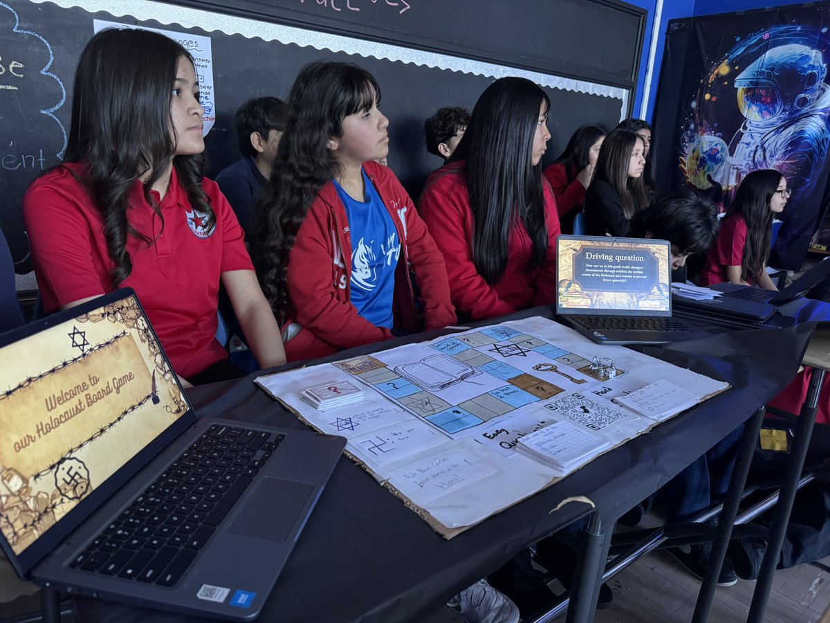 Sixth grade teacher at Kiest Elementary, Ms. Driskell, invited us to witness her students’ PBL projects focused on their experience with visiting the Dallas Holocaust and Human Rights Museum. 

Their presentations represent creativity, rigor, critical thinking, and understanding.