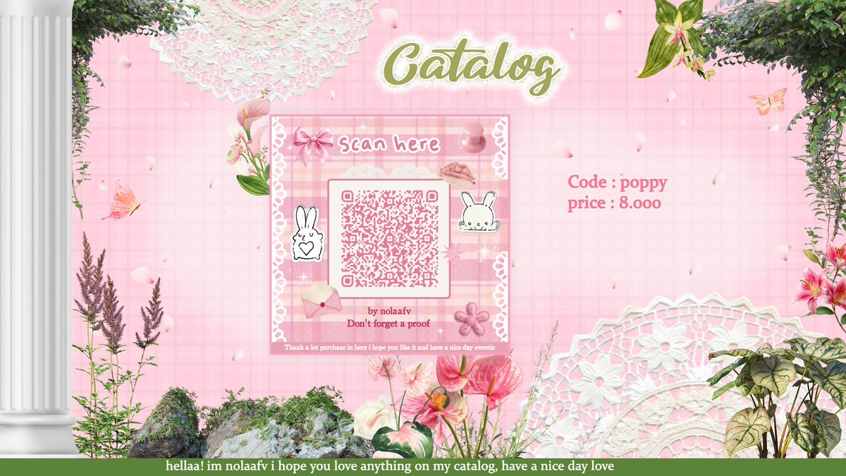 nolaafv's tweet image. HELP RT PLEASE, THANKYOU!

   ˖    halloo   ♡‌ teman teman aku ada anak baru qr deco dan pl, kalau lewat boleh minta waktunya sebentar untuk ospekin merekaa 🥺😼 kalau ada kesamaan dengan ba lain boleh dm aku yaa, tencuuu °

🦢 .  .  .      🌷

#zonauang