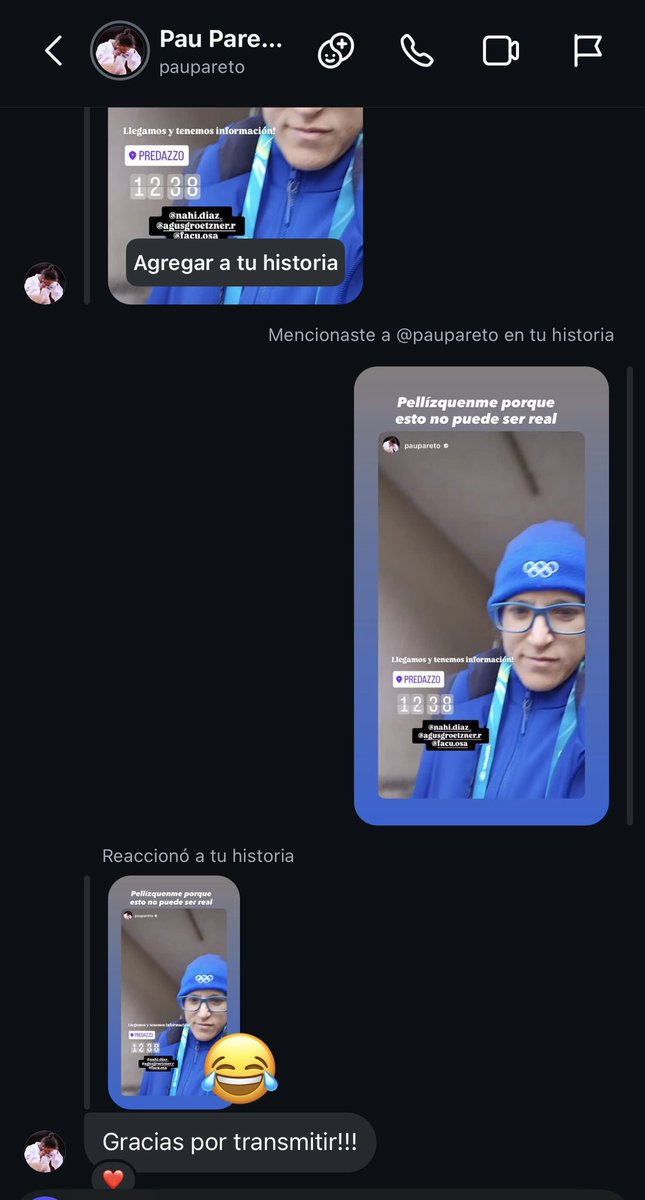 Transmitir un Juego Olímpico de Invierno y que te llegue esto que hizo La Peque por cuenta propia

Estoy tocando el cielo con las manos