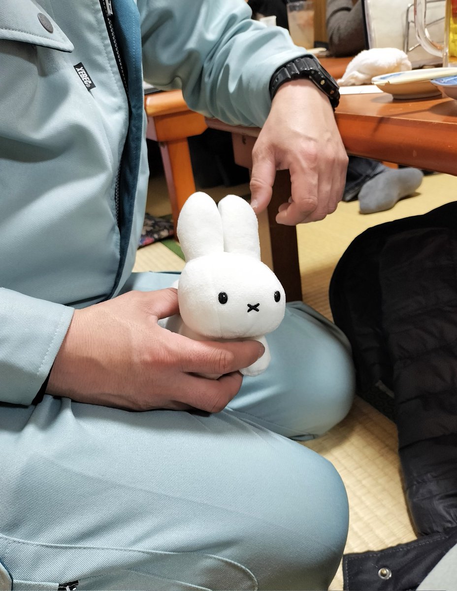 runrun_kochi's tweet photo. これは飲み会に参加しミドルに握られてるうさぎ https://t.co/zJ9H9bFVKl