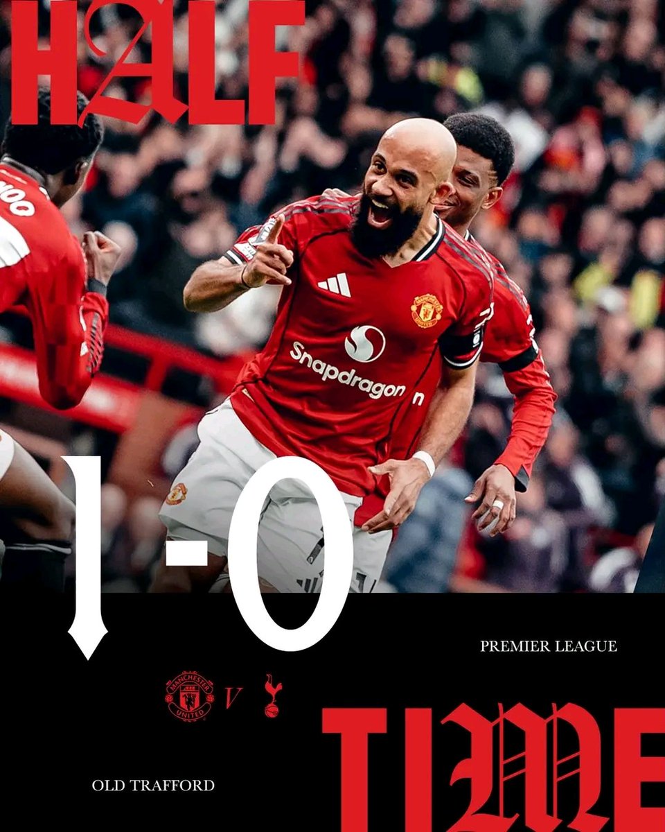 OnlyOneFootball's tweet image. HALF TIME: Man Utd 1-0 Spurs 🏟️⚖️
29’: Romero RED CARD 🟥
38’: Mbeumo GOAL ⚽️
Total chaos at OT. Romero’s reckless high challenge has left 10-man Spurs in the mud, and Mbeumo clinical finish has United purring.
Is MANCHESTER UNITED BACK?!!! 👇
#MUNToT #MUFC #THFC #CodedFooty