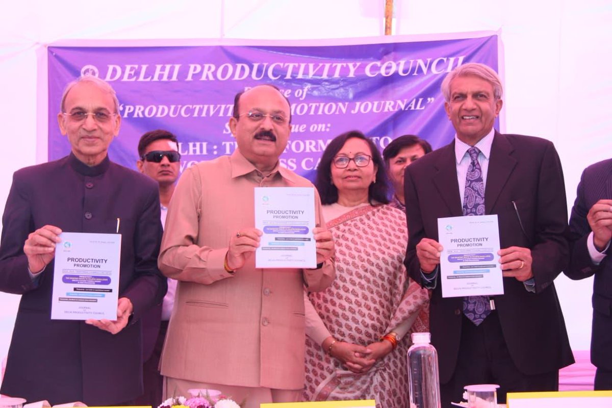 ashishsood_bjp's tweet photo. Conversations on productivity, planning, and Delhi’s future took stage at the Delhi Productivity Council’s release of the Productivity Promotion Journal special issue on ‘Delhi: Transforming into a World-Class Capital’. The publication brings together important perspectives on the city’s growth and development. Such initiatives contribute meaningfully to strengthening dialogue on Delhi’s progress and long-term vision

@gupta_rekha 
@blsanthosh