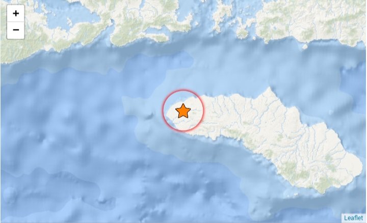 PostMKG's tweet photo. Update :
#Gempa Mag:3.4, 07-Feb-2026 15:42:51 WIB, Lok:9.51 LS, 119.09 BT (darat, 7 km timur Kodi, Kab. Sumba Barat Daya - NTT), Kedlmn:26 km ::BMKG-PGN
===
Post Issued By : Mas Annadwi
Source Parameters : BMKG Pusat - Indonesia
*** https://t.co/qJBA6uR0v5