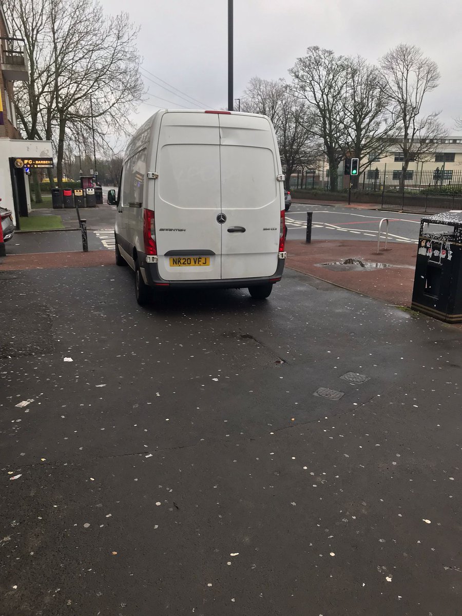 Newton Road pavement situation not helped by vans parking on it either - though we were pleasantly surprised that this one was moved to where it should have parked seconds after this photo was taken!