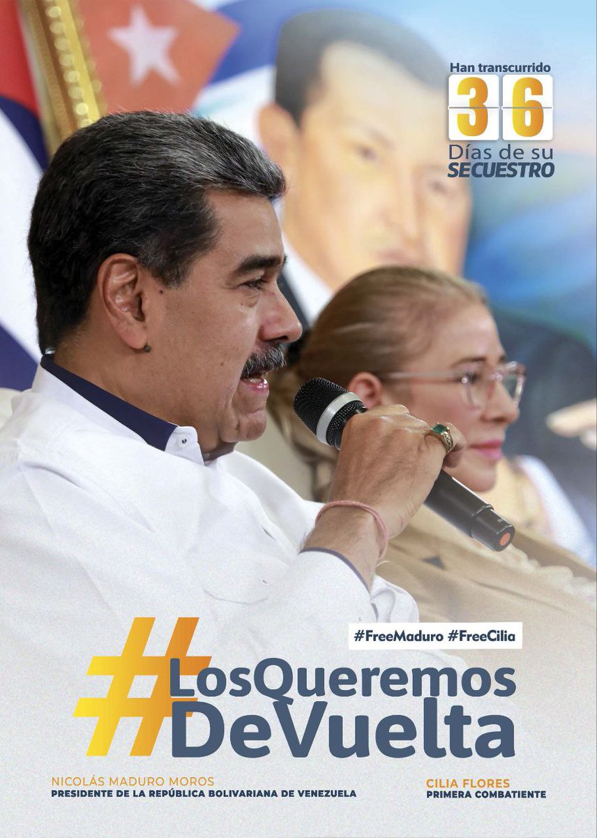 #LosQueremosDeVuelta 💌
<a href="/NicolasMaduro/">Nicolás Maduro</a> <a href="/ConCiliaFlores/">Cilia Flores</a>
