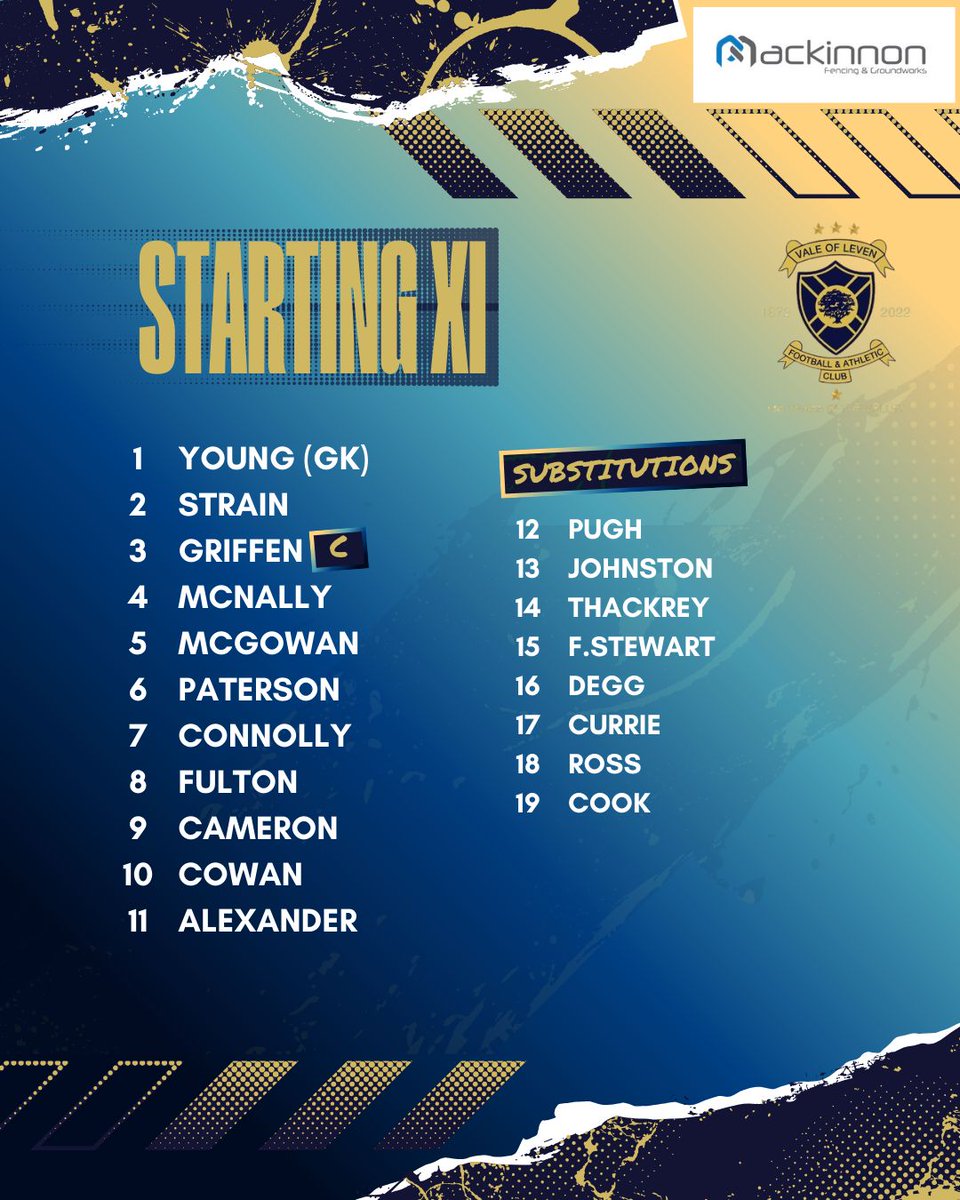 Today's team to face <a href="/IrvineVictoria/">Irvine Victoria</a>