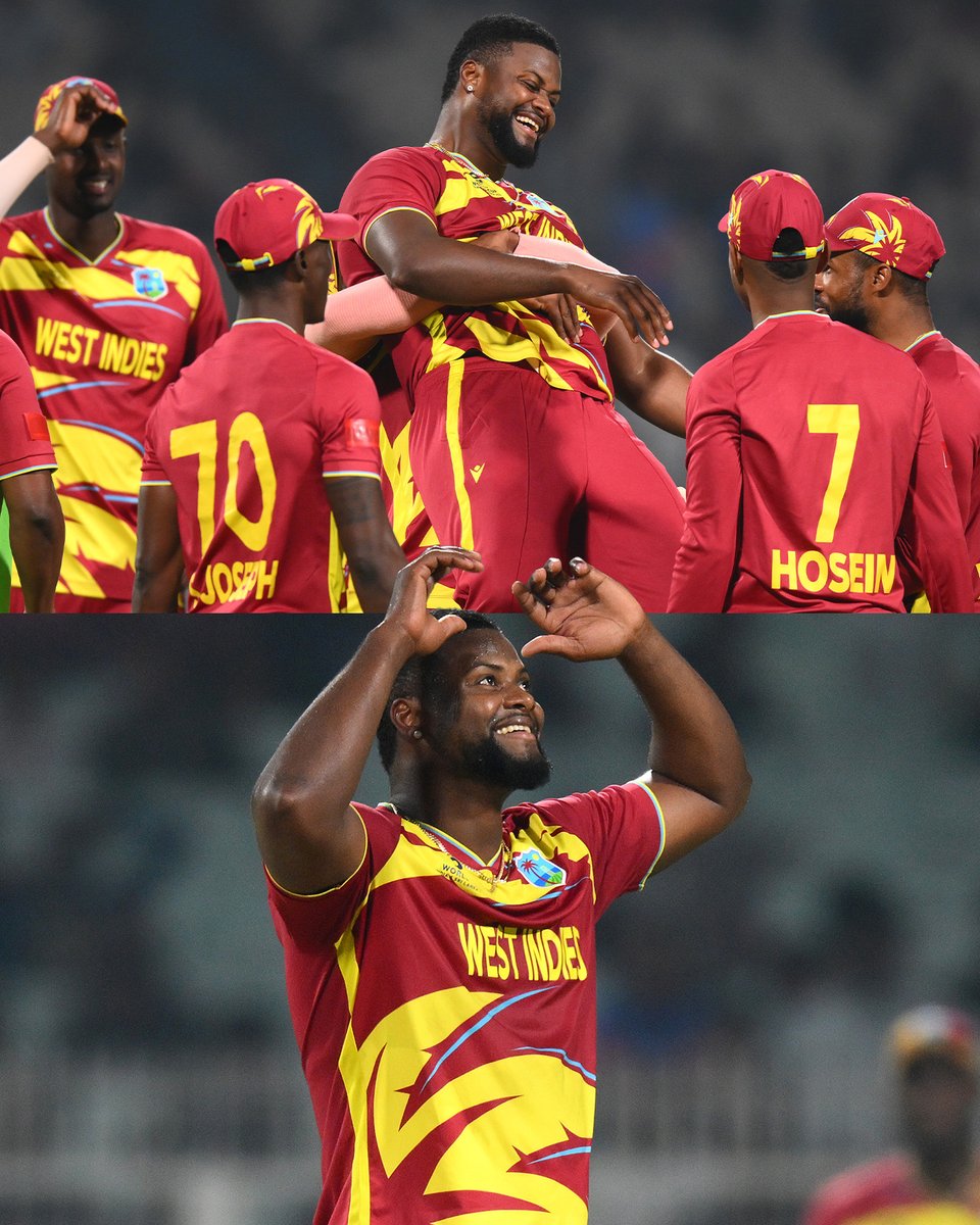 ESPNcricinfo's tweet photo. Maiden T20I five-for ✅
Second T20I hat-trick ✅
Winning catch ✅

A day to remember for Romario Shepherd 🤩 https://t.co/NfMJhKoncJ
