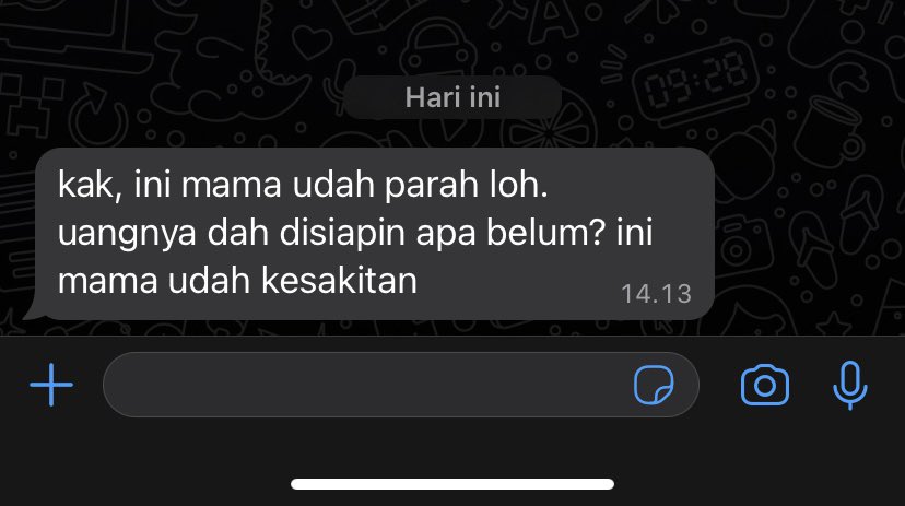 urjanni's tweet image. maafin aku ma, aku lagi mengusahakan,
meskipun sekarang ga ada sepeserpun🥲