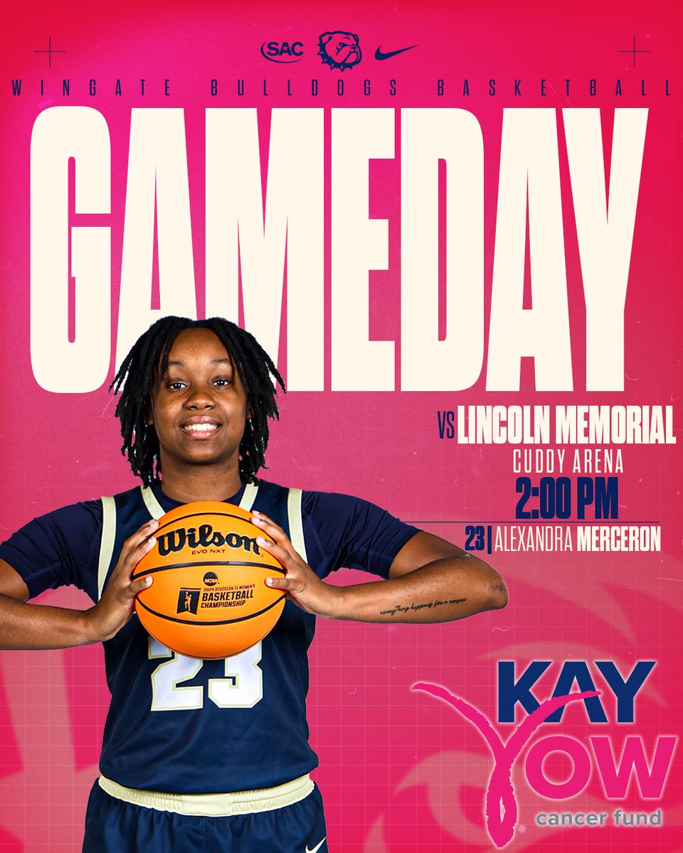 WU_Bulldogs's tweet photo. GameDay for @WingateWBB 🏀‼️

🆚 @LMURailsplitter 
📍 Wingate, NC
⏰ 2 PM (Play4Kay Game)
📽️ https://t.co/BDhNtPXExK
📊 https://t.co/drAf5tTB1z
📰 https://t.co/wDobIKGOoM

#OneDog | #WUWBB https://t.co/F5gc6lNpr0