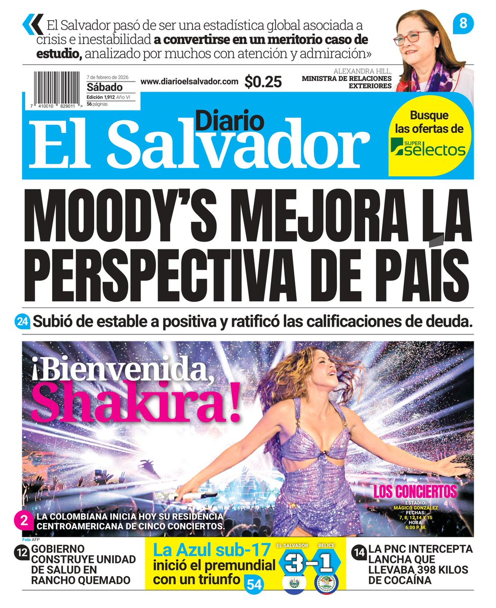 El Salvador sigue destacando a nivel internacional.

La mejora en la perspectiva país refleja avances en seguridad, turismo y confianza económica, fortaleciendo nuestra imagen ante el mundo y abriendo nuevas oportunidades para el desarrollo. 🇸🇻📈