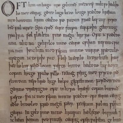 'Foundation volume of English literature and one of the world's principal cultural artefacts.' 'The Exeter Book' and 'The Wanderer' in Exeter Cathedral: