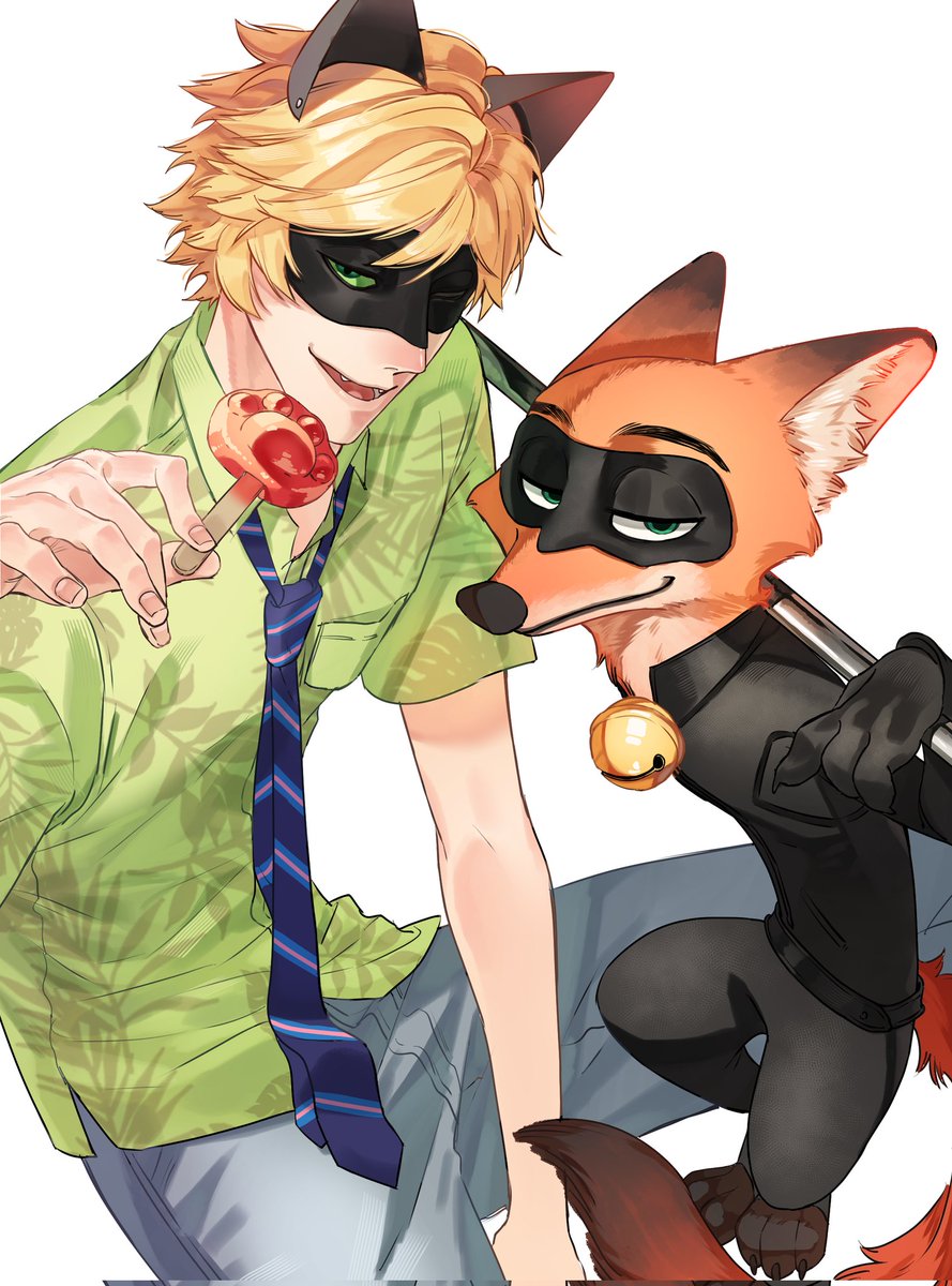 aherdof_Nick's tweet photo. #Zootopia × #Miraculous

내가 보고 싶어서 그린
닉 와일드, 블랙캣 의상 체인지~ https://t.co/T0KFYyjxSY